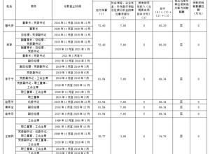 2019年度廣西柳工集團有限公司企業負責人薪酬信息披露